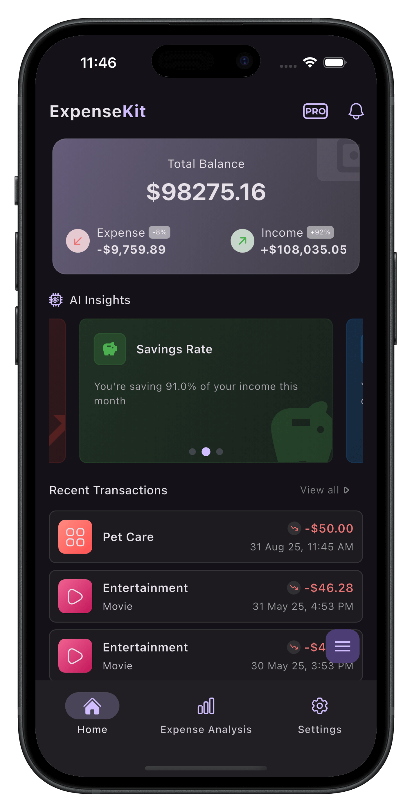 Main Dashboard
